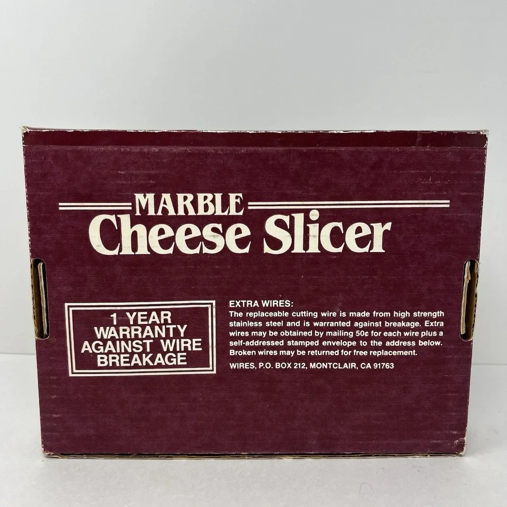 Hickory Farms Marble Cheese Slicer Gourmet #601 White USA Vintage Kitchen Tool